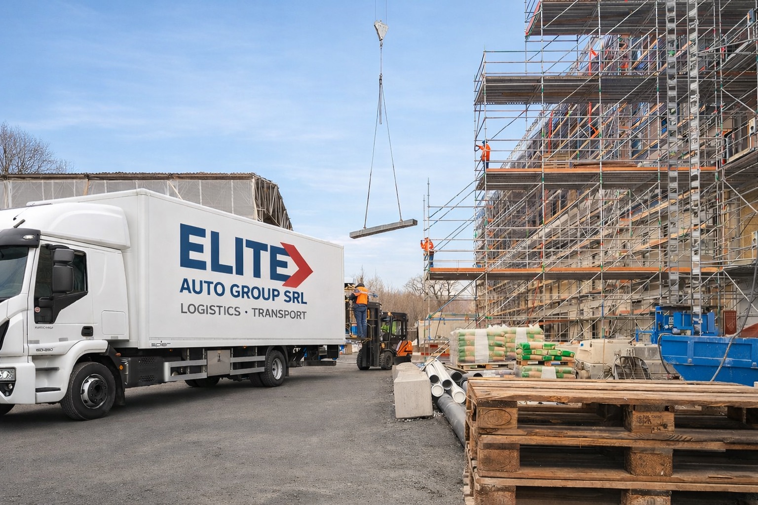 Elite Auto Group professional construction logistics and delivery services